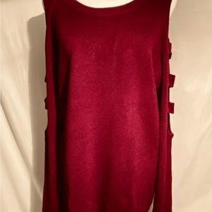 Woman’s NEW pullover sweater with cut outs on shoulders and arms